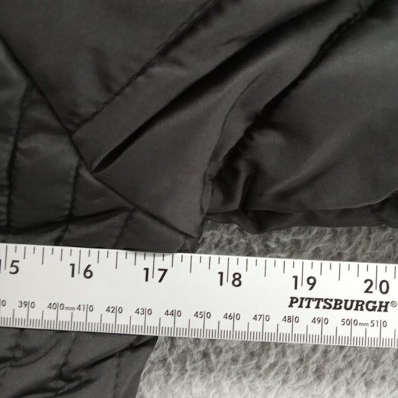 Celebrity Pink Coat Womens‎ Small Black Fitted Streetwear Quilted Faux Fur Hood - Picture 8 of 10